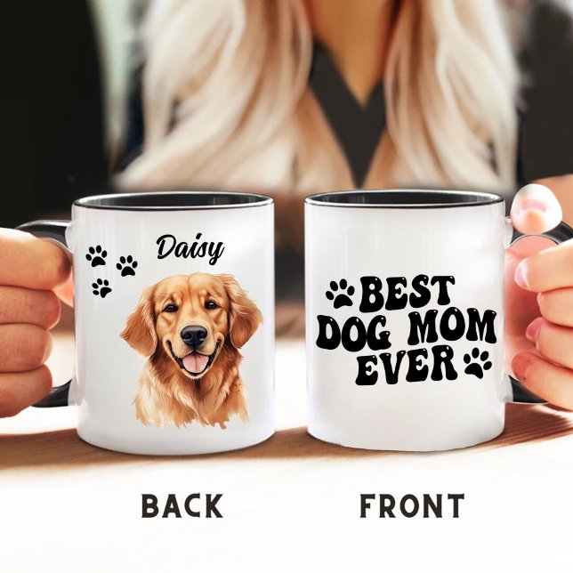 Beste Mama je Golden Retriever Personalisiert Tasse (Von Creator hochgeladen)