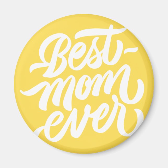 Beste Mama je handgeschriebene Skripttypografie Ge Magnet (Vorne)