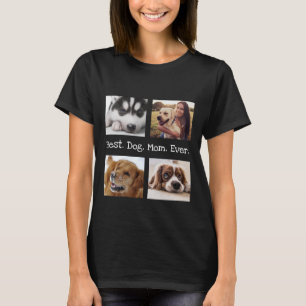 Beste Mama je Heimtier Foto Personalisiert Schwarz T-Shirt