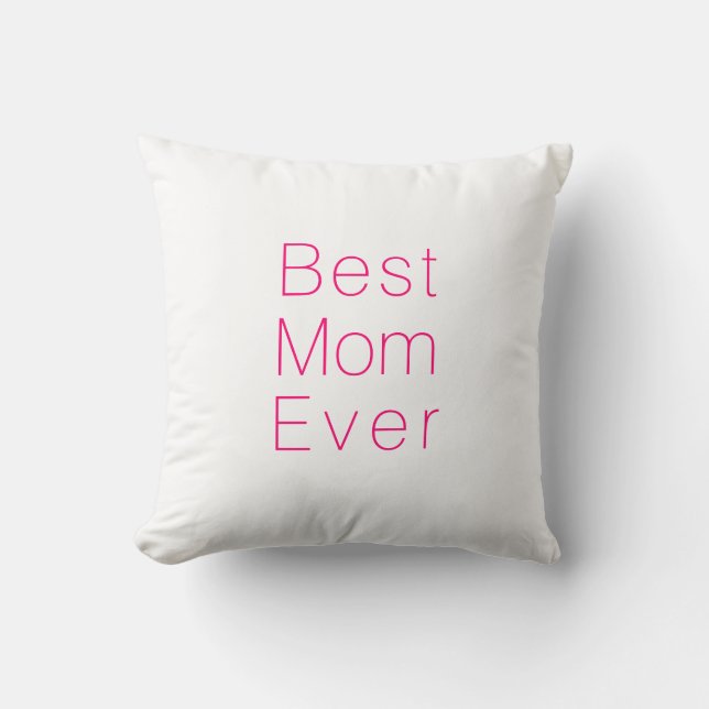 Beste Mama je heiß rosa Fuchsienweißminimalistin Kissen (Vorderseite)