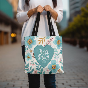 Beste Mama je Herz Blumenmütter Muttertagsgeschenk Tasche