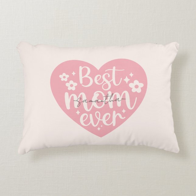 Beste Mama je Herz Dekokissen (Vorderseite)
