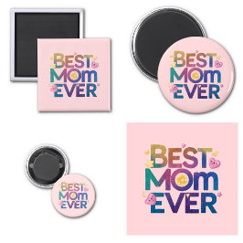 Beste Mama je Herz und Blume Magnet