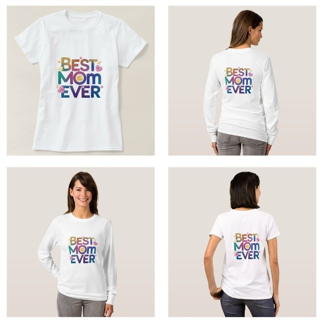 Beste Mama je Herz und Blume T-Shirt (best mom ever tshirts flowers hearts)