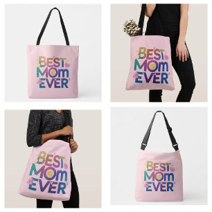 Beste Mama je Herz und Blume Tasche