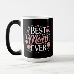 Beste Mama je: Herzerwärmendes Blumendesign Verwandlungstasse