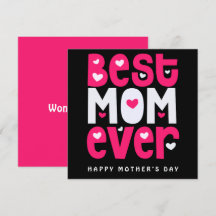 Beste Mama je Herzmütter Tag Schwarz Rosa Weiß