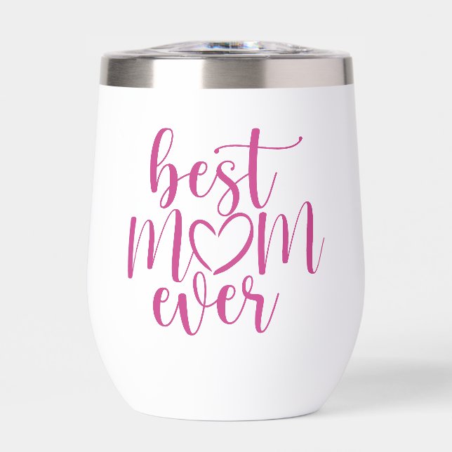 Beste Mama je Hot Pink Script (Vorderseite)