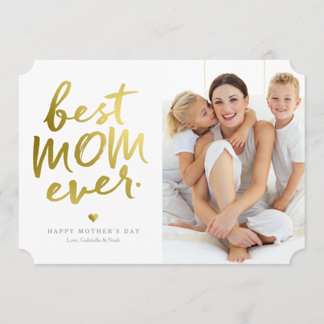 Beste Mama je | Imitate Gold Foil (Vorderseite)