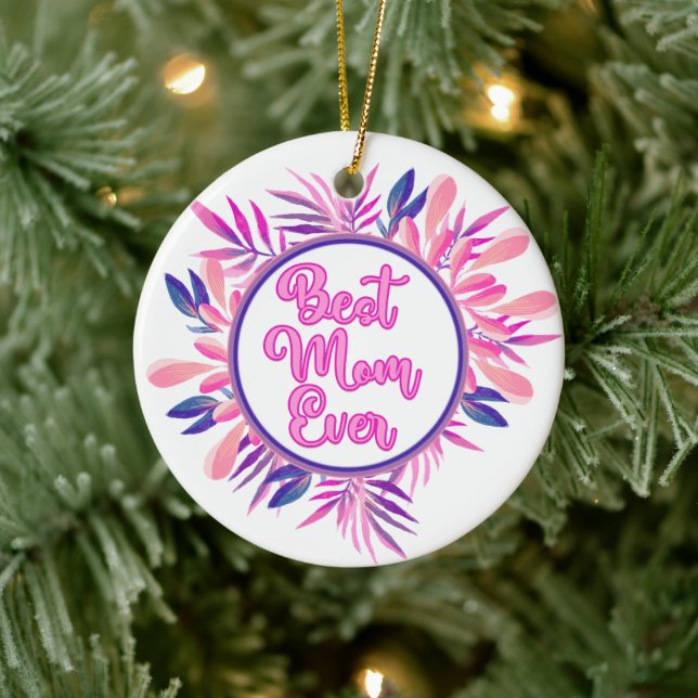 Beste Mama je Keramik Ornament (Baum)