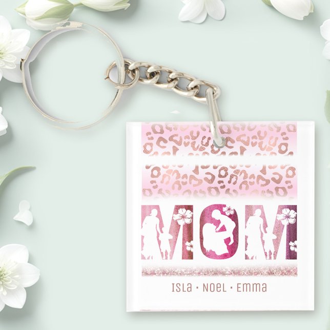 Beste Mama je Kind Namen Lila Schlüsselanhänger (Best Mom Ever Kids Children Names Purple Keychain)