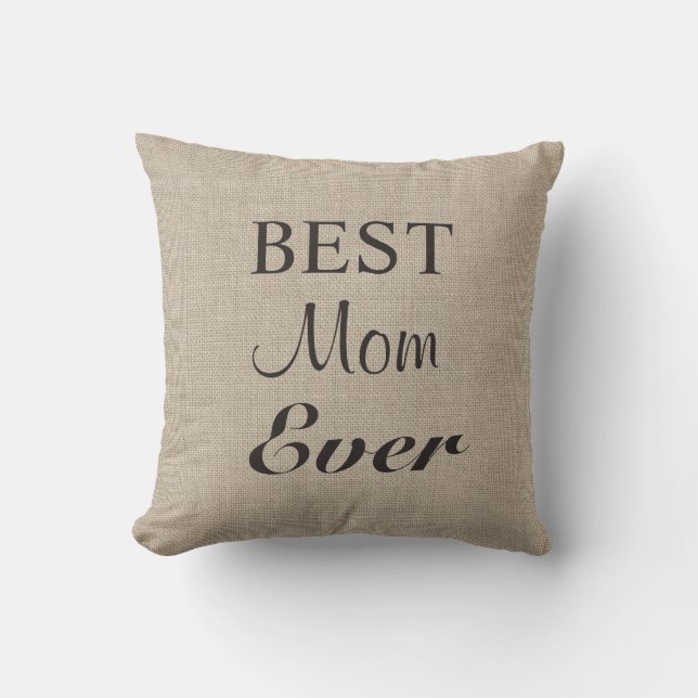Beste Mama je Kissen auf Beatmung (Vorderseite)
