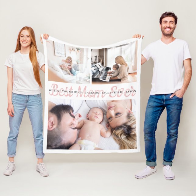 Beste Mama je kundenspezifisches Personalisiert Fl Fleecedecke (Beispiel)