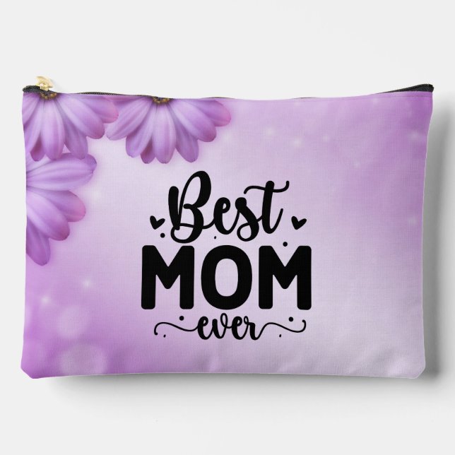 Beste Mama je Lila Zubehörtasche (Vorderseite)