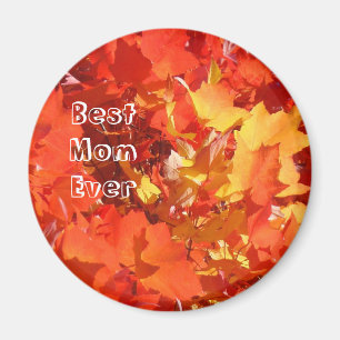 Beste Mama je Magnete Herbstleaves Gelb Magnet