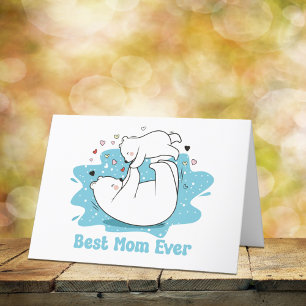 Beste Mama je Mama Bear Mother Day Feiertagskarte
