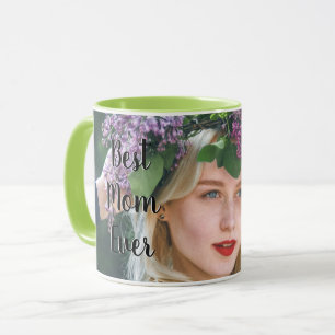 Beste Mama je Mama Foto Ihrer Mama hier Tasse