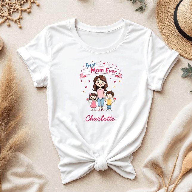 Beste Mama je Mama T-Shirt | Personalisierter Mutt (Von Creator hochgeladen)
