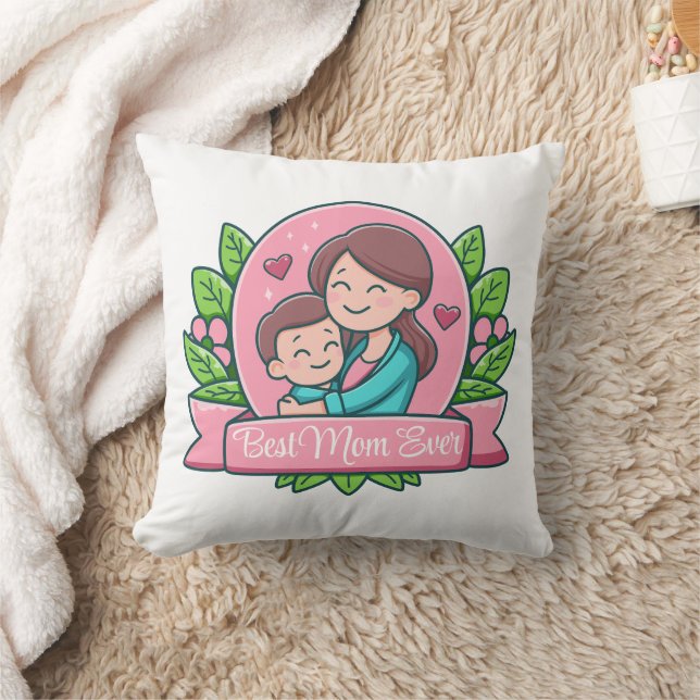 Beste Mama je, Mama und Kind, maßgeschneidert Kissen (Decke)