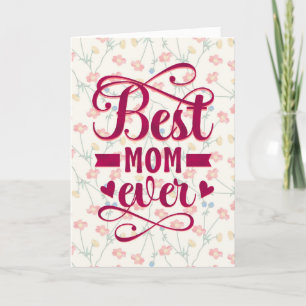Beste Mama je mit Blume Karte