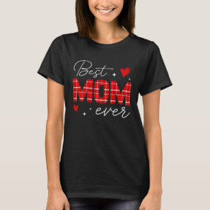 Beste Mama je mit Karierter Herzinfarkt-Mama Fraue T-Shirt