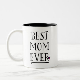 Beste Mama je mit Persönlicher Nachricht auf der a Zweifarbige Tasse