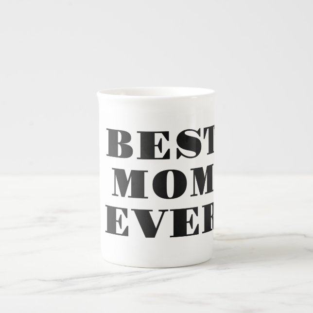 Beste Mama je Moderne Typografie Muttertagsgeschen Prozellantasse (Vorderseite)