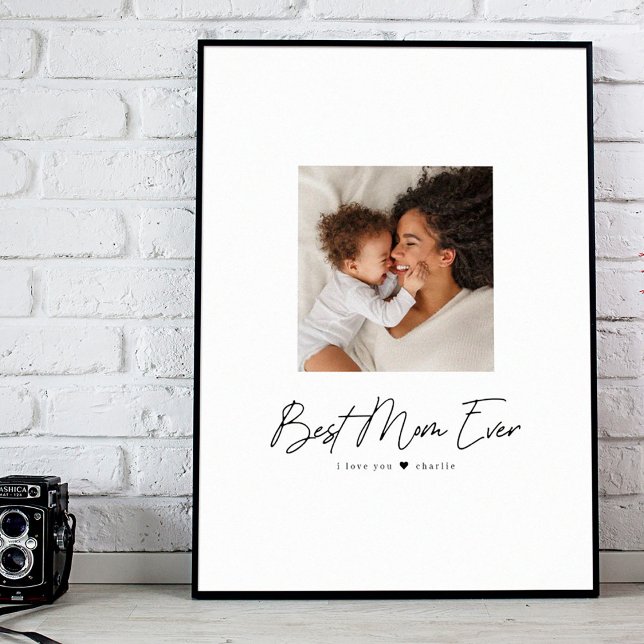 Beste Mama je | Modernes Foto Custom Poster (Von Creator hochgeladen)