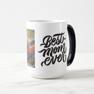 Beste Mama je Modernes Skript Personalisiertes Fot Verwandlungstasse