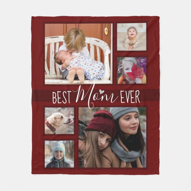 Beste Mama je Multi-FotoCollage Fleecedecke (Vorderseite)
