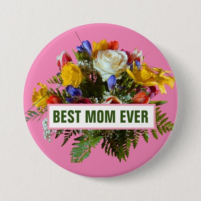 BESTE MAMA JE MUTTER DAY GIFT BUTTON (Vorderseite)