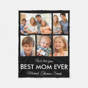 Beste Mama je Mütter Familienfoto Collage Fleecedecke