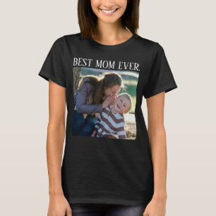 Beste Mama je, Mütter mit individuellem Foto Tages T-Shirt