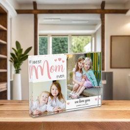 Beste Mama je Mutter Rosa am Tag Fotoblock