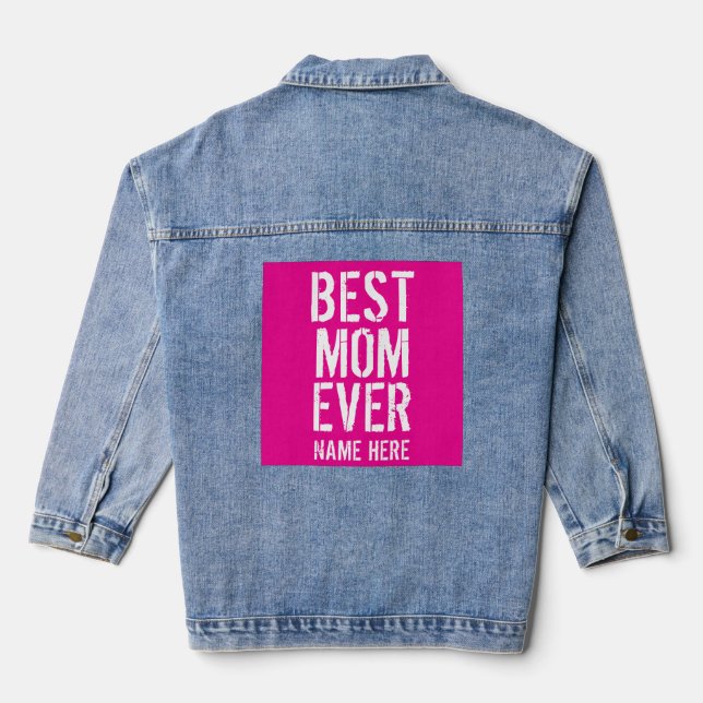 BESTE MAMA JE MUTTER-TAGGESCHENK JEANSJACKE (Rückseite)