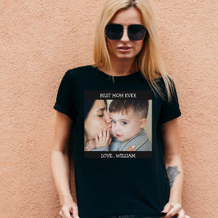 Beste Mama je Muttertag Custom Foto Mama Geschenk T-Shirt