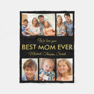 Beste Mama je Muttertag FotoCollage Fleecedecke
