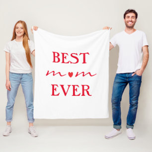 Beste Mama je Muttertag Geschenke Rotes Herz Weiß Fleecedecke