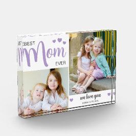 Beste Mama je Muttertag Lila Fotoblock