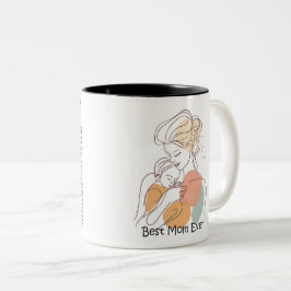 Beste Mama je Muttertag Zweifarbige Tasse