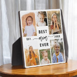 Beste Mama je - Muttertagsfoto-Collage Fotoplatte<br><div class="desc">Feiern Sie Ihre Mutter mit der "Best Mama Ever" Mother's Day Foto Collage Plaque. Diese personalisierte Plakette besticht durch eine wunderschön gestaltete Collage aus gepflegten Fotos, in der besondere Momente und Erinnerungen eingefangen werden. Die herzliche Nachricht "Beste Mama je" fügt eine liebevolle Touch hinzu. Es ist aus hochwertigen Materialien mit...</div>