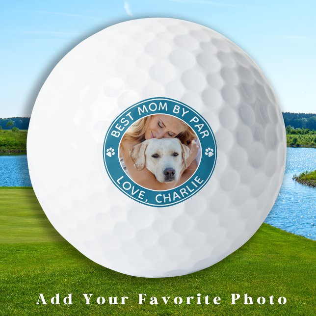 Beste Mama je nach Par Personalisiert Foto Hunde M Golfball (Von Creator hochgeladen)
