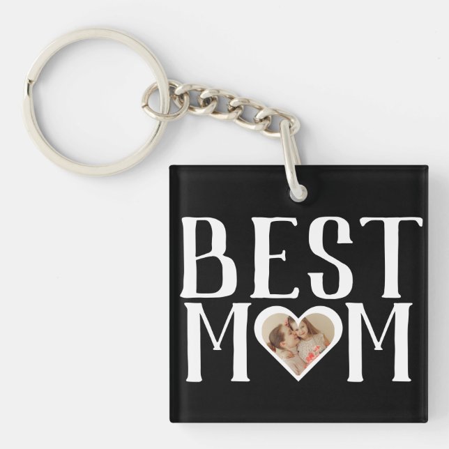 Beste Mama je | Niedlich 1 Foto glückliche Mütter  Schlüsselanhänger (Vorderseite)