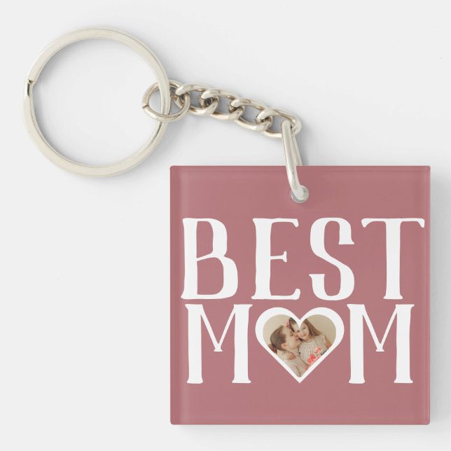 Beste Mama je | Niedlich 1 Foto glückliche Mütter  Schlüsselanhänger (Vorderseite)