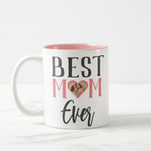 Beste Mama je   Niedlich 1 Foto glückliche Mütter  Zweifarbige Tasse