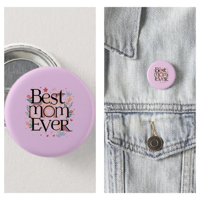 Beste Mama je Niedlich Moderne Mutter Button (best mom ever buttoms)