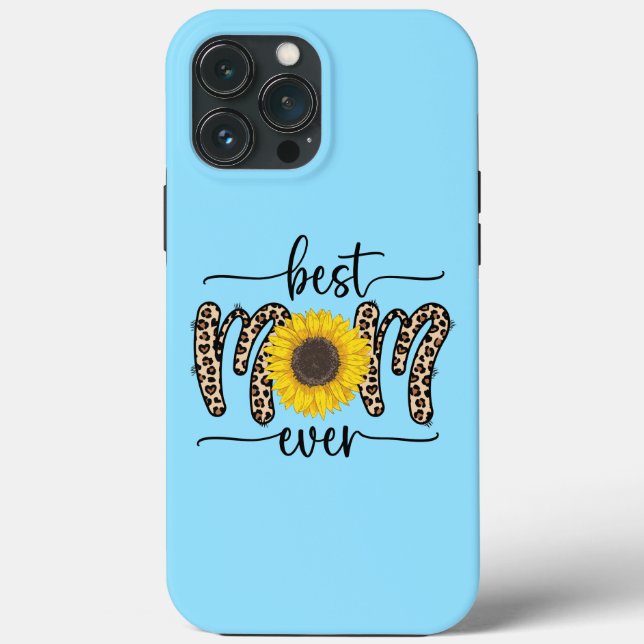 Beste Mama je Niedlich Sonnenblume Blau Case-Mate iPhone Hülle (Rückseite)