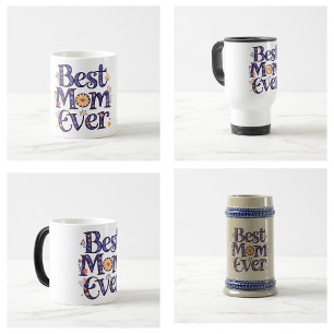Beste Mama je Niedliche Blume Muttertag Kaffeetasse