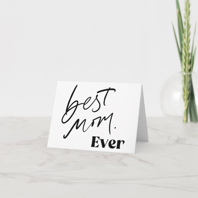 Beste Mama JE | Niedliche Handschrift Karte (Vorderseite)