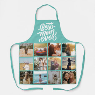 Beste Mama je Personalisiert 12 FotoCollage Aquama Schürze